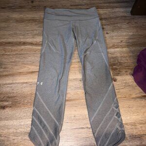 Women's Under Armour Gray Leggings Medium Heat Gear